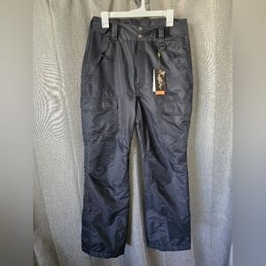 Free Soldier Black Insulated Cargo Snow Pants Womens M (8-10) 30" Inseam